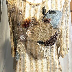 Rubbrecht, Brussels, lace top, Size M